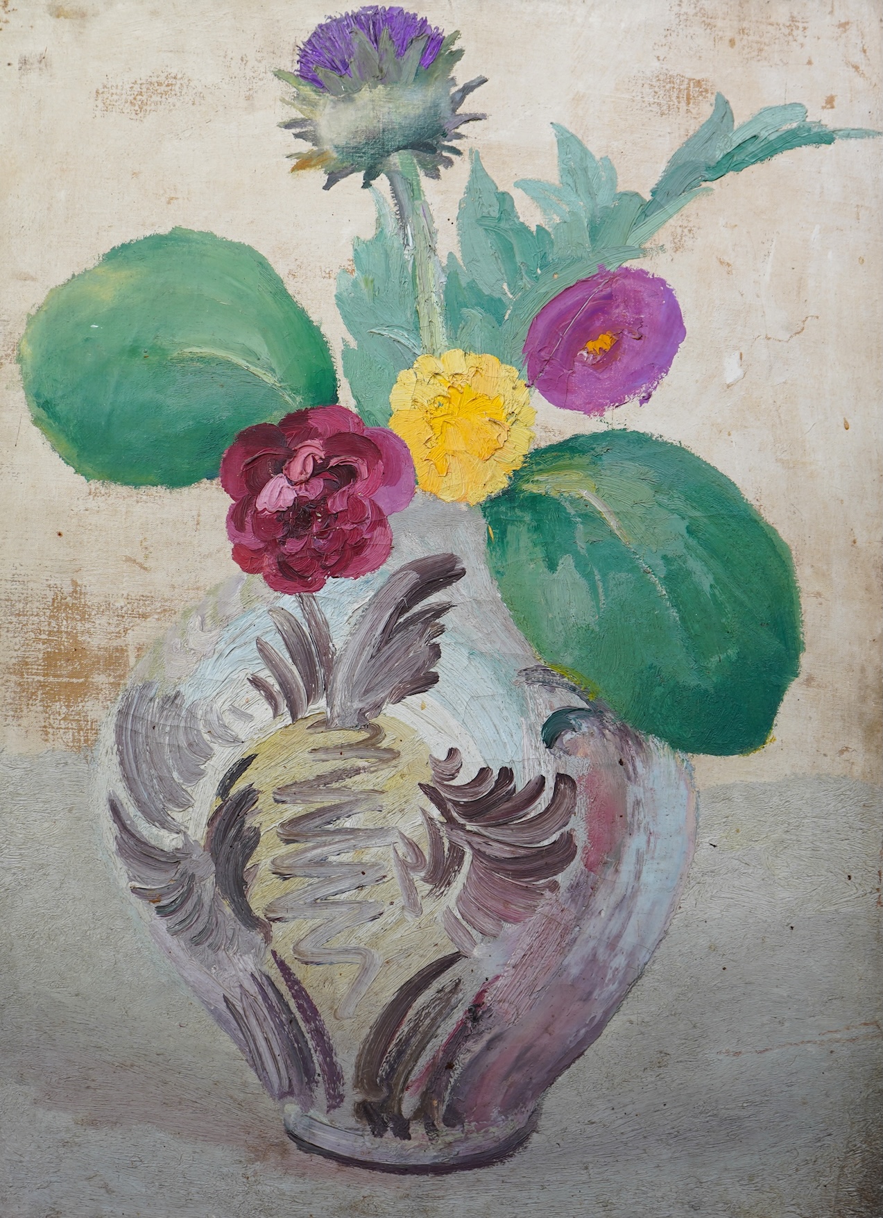 Duncan Grant (1885-1978) and George Bergen (Russian/American (1903–1984), 'Flowers in a jar'